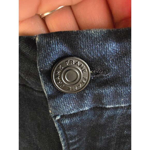 FRAME darker blue denim Le Crop Mini Boot jeans women's size 33 - Picture 4 of 12